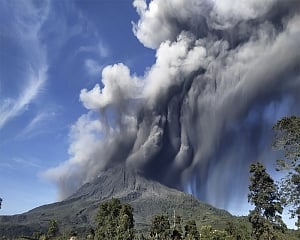 Indonesia's Sinabung volcano unleashes new burst of hot ash