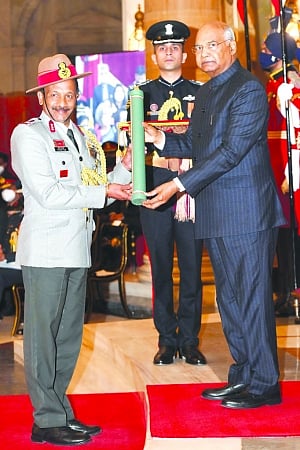 Lieutenant General Pradeep Chandran Nair awarded by President