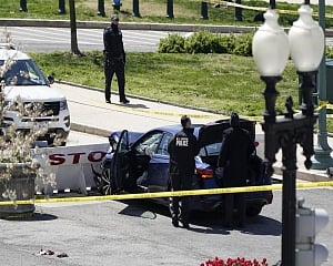 Man rams car into US Capitol; 1 officer killed, another injured