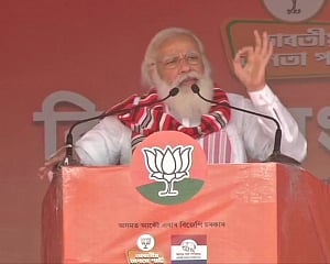 Modi attacks Cong at Assam poll rally, says NDA ensured peace and development