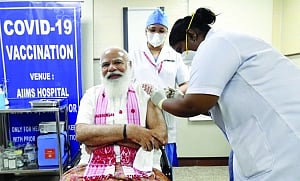 Modi takes Covid jab; 1 mn register for shots