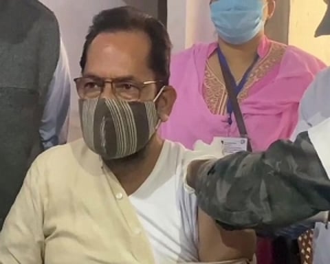 Naqvi takes COVID-19 vaccine in Rampur, urges those eligible to get inoculated