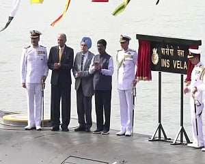 Navy commissions submarine INS Vela