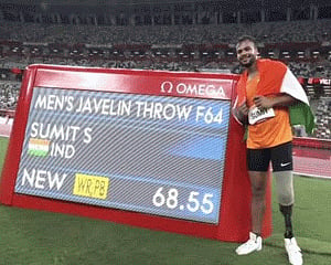 Paralympics: Antil wins gold with World Record, Sandeep ends fourth