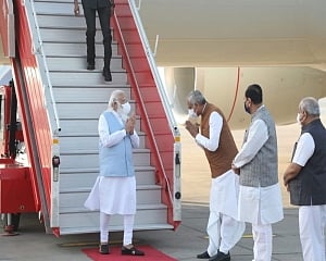 PM Modi reaches Kevadia for military commanders conference