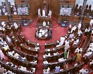 Rajya Sabha adjourned till Monday amid Opposition protest