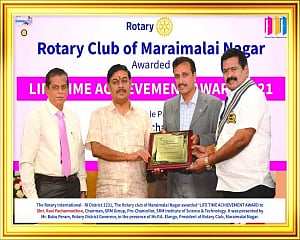 Rotary honours SRM Group Chairman