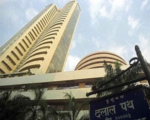Sensex drops over 100 pts; Nifty slips below 14,100