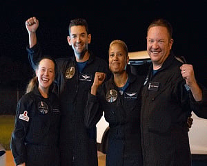 SpaceX's all-civilian crew returns to Earth safely