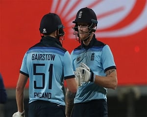 Stokes, Bairstow blow away India to level series