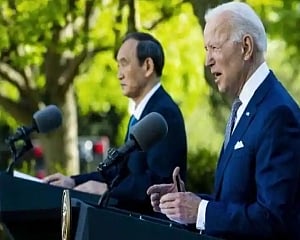 US prez Biden, Japanese PM Suga discuss Chinese influence over Indo-Pacific