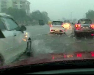 Waterlogging in several parts of Delhi as rain lashes city