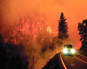 CALIFORNIA WILDFIRE WRECKS RIVER TOWN