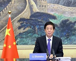 China's third-ranked leader Li Zhanshu holds talks with Speaker of Nepal's Parliament
