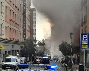 Explosion at Madrid building leaves 17 hurt, 2 missing