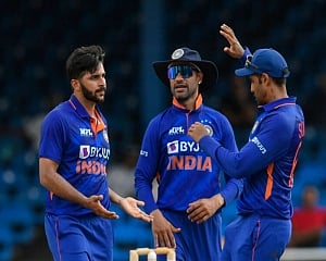 India pull off last ball win over West Indies in first ODI