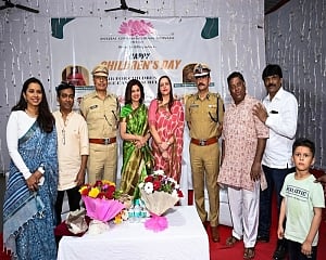 Mumbai joint CP, Shri.VishwasNangare Patil attended the Children's day charity event organized by Ms. NidarshanaGowani of Kamala Trust.