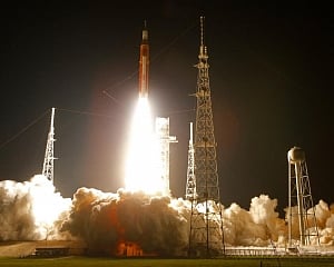 NASA's mightiest rocket lifts off 50 years after Apollo