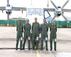 Navy's all-women aircrew creates history by carrying out surveillance mission over North Arabian Sea