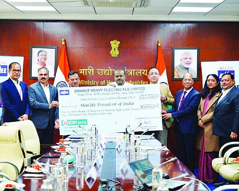 BHEL pays Rs 109.98 cr final dividend to Govt