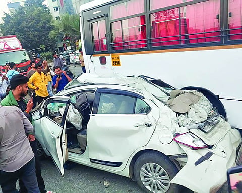 Crushed between trucks, 8 dead in Pune collision