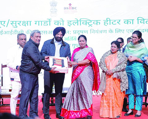 Electric heaters distributed to security guards