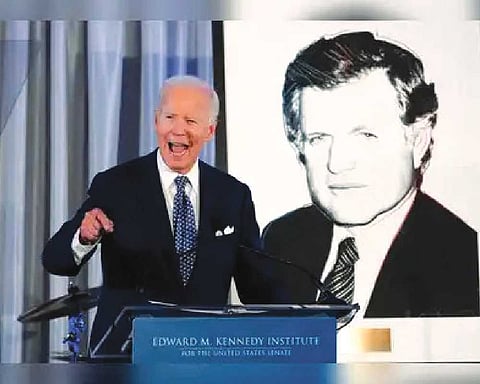 Ex-President Biden urges Americans to stay optimistic