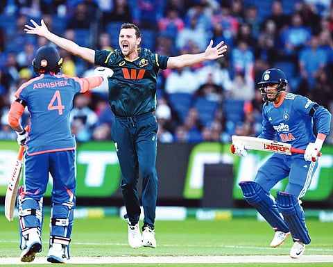 Hazlewood wrecks India as Australia cruise to win