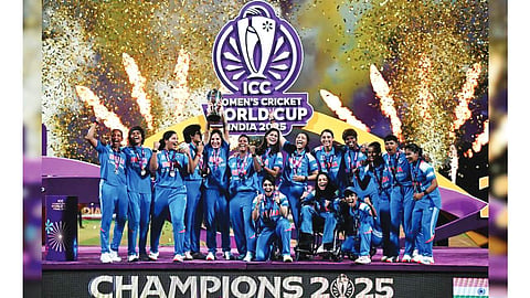 Indian cricket lifted by women, men battle Test turbulence
