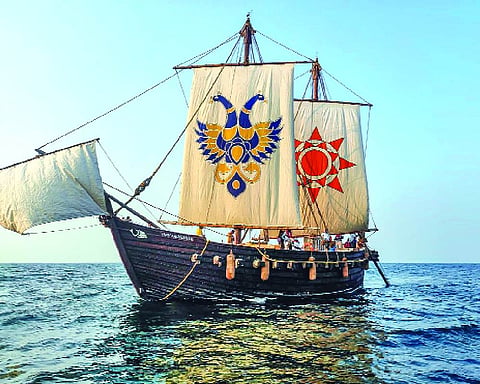 INSV Kaundinya begins maiden overseas voyage to Muscat