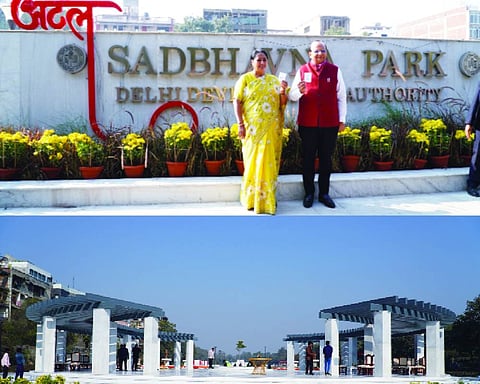 LG, CM inaugurate Atal Bihari Vajpayee Sadbhavana Udyan