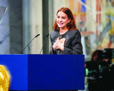 Machado’s daughter accepts Nobel Peace Prize