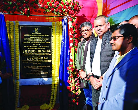 Minister Hazarika lays foundation stones in Cachar