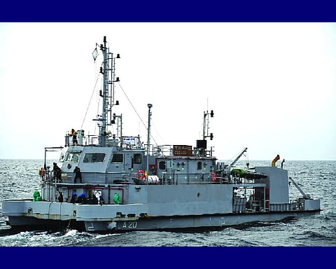 Naval diving support craft A20 commissioned