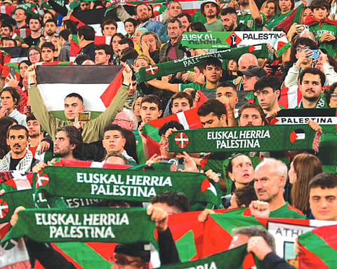Palestinian team plays friendly in Spain