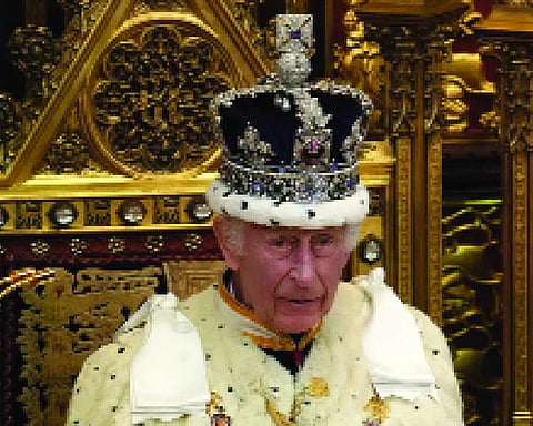 Protesters held for smearing custard on King Charles jewels
