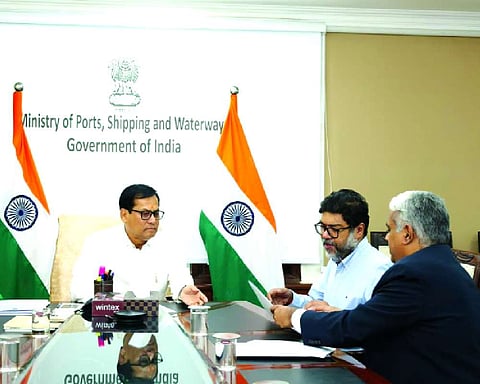 Sarbananda Sonowal meets The Pioneer Publisher ahead of India International MinExpo 2026