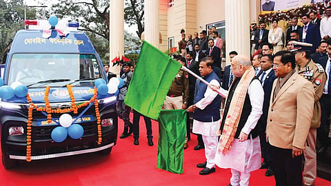 Shah unveils Guwahati’s new Commissioner office, Integrated Command control Centre