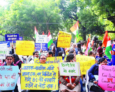 Sit-in at Jantar Mantar against Vasant Kunj project