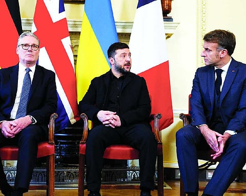 Ukraine President visits London for peace talks