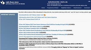 Download NID B.Des Mains 2025 Admit Card Starting April 11 at 4 PM