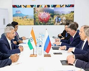 EAM Jaishankar calls on SA President Ramaphosa; meets counterparts from Russia, China