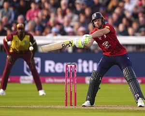 England beat West Indies by 21 runs in T20 series opener