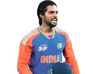 I responded with my bat: Tilak