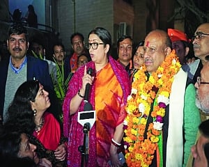 Irani calls for support to end AAP’s failures