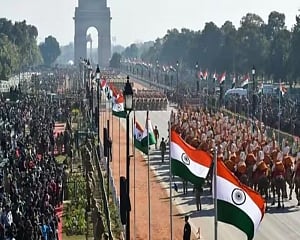 Navy's R-Day tableau showcases three newly commissioned frontline combatants