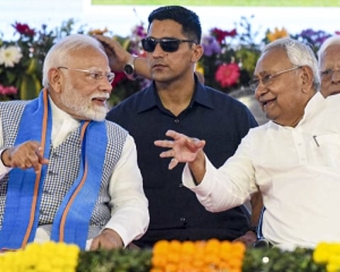 Nitish asks people of Bihar to thank PM Modi for caste census