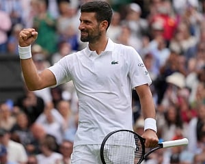 Novak Djokovic's 11-year-old son, Stefan, is getting Wimbledon players autographs. But not Dad’s