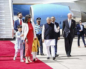 US Vice President Vance, his family arrive in Delhi to a warm welcome
