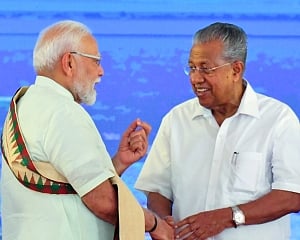 Vijayan, Tharoor present at Kerala port inauguration: Modi says it will give 'sleepless nights' to many
